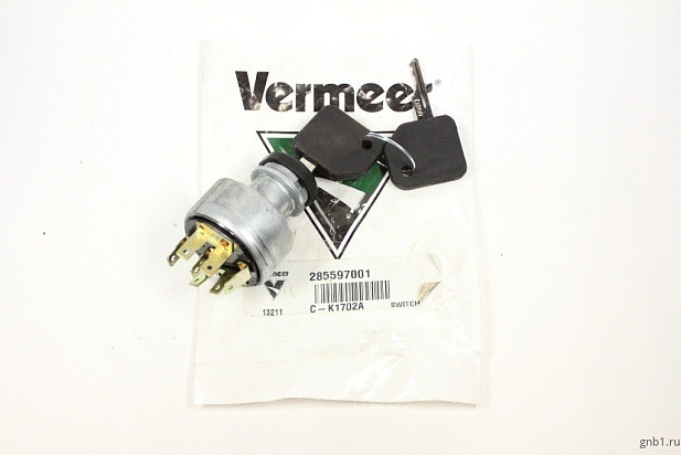 285597001 Замок зажигания в комплекте с парой ключей Vermeer D7x11-D7x11II,, D16x20A,D18x22 ,D20x22, D24x40-D24x40S2,D36x50-D36x50S2, D80x100 -D100x120